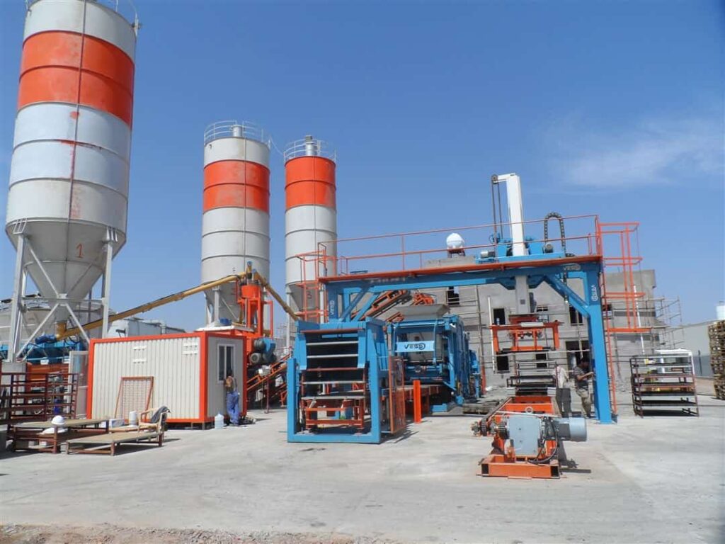 Block-making and concrete batching plant installation in Medina, Saudi Arabia
