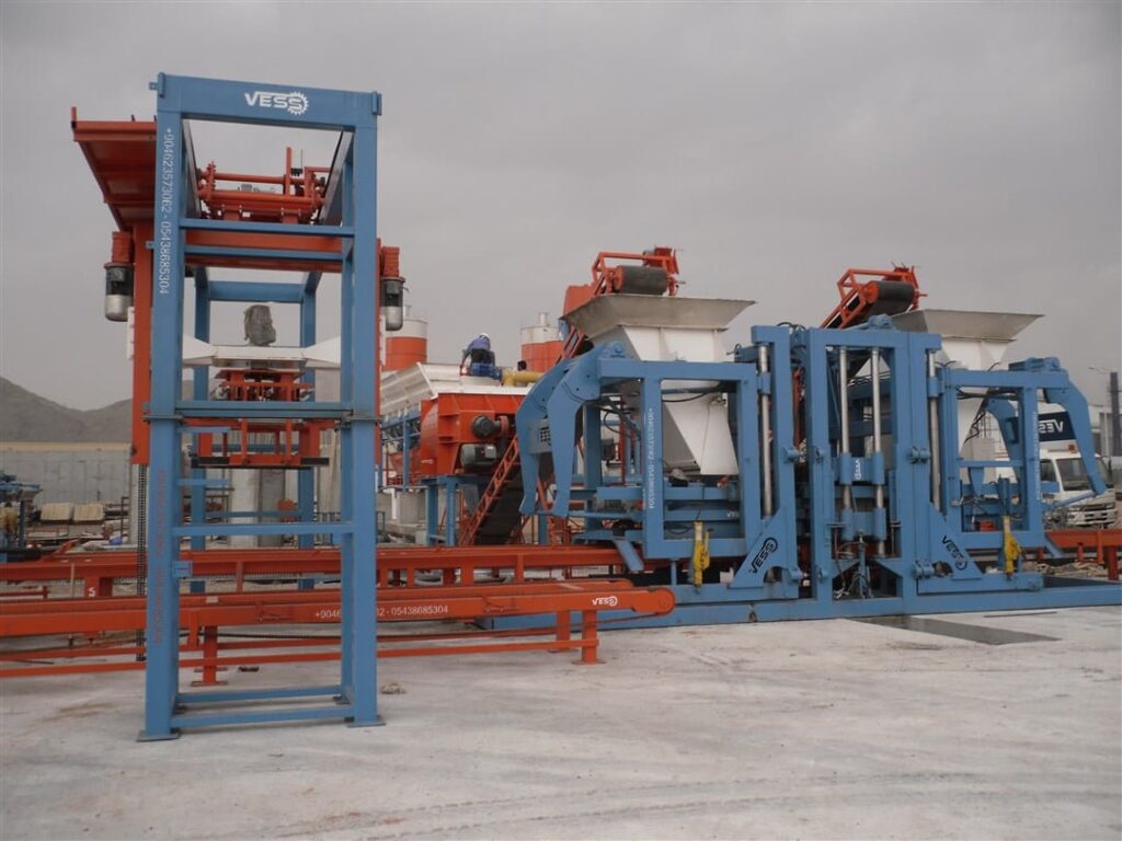 Block-making and concrete batching plant installation in Medina, Saudi Arabia