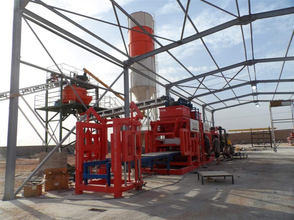 Block-making and concrete batching plant installation in In Salah, Algeria