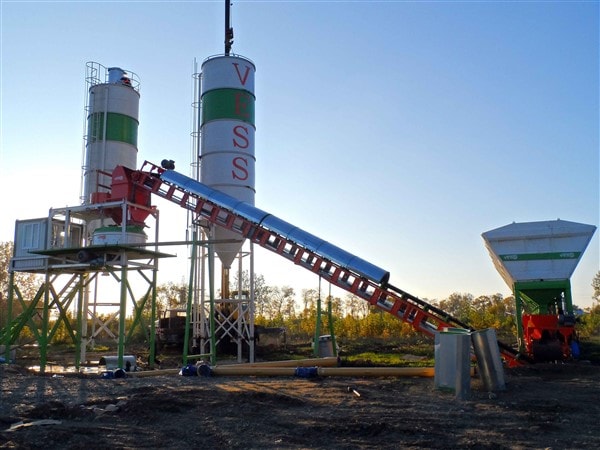 Stationary concrete batching plant in Maykop, Russia