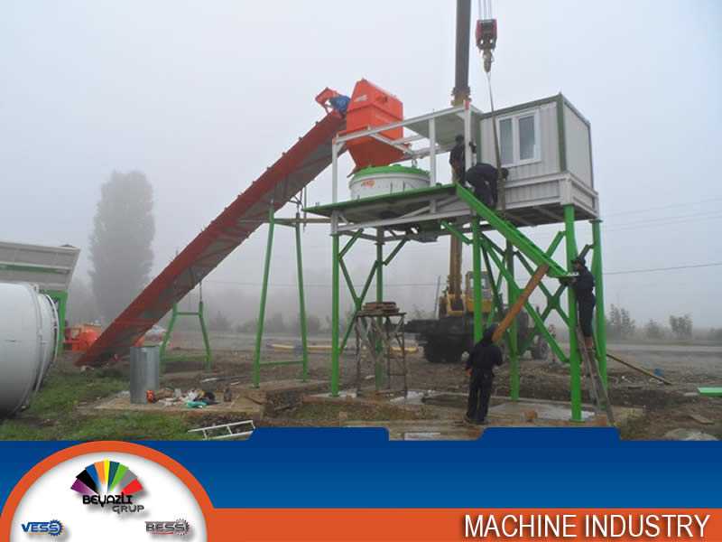 میکسر، نوار نقاله و واحد کنترل میکسر کارخانه بتن