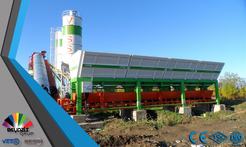 Concrete batching plant configurations