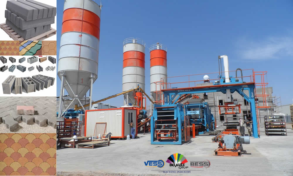 Concrete block machine example