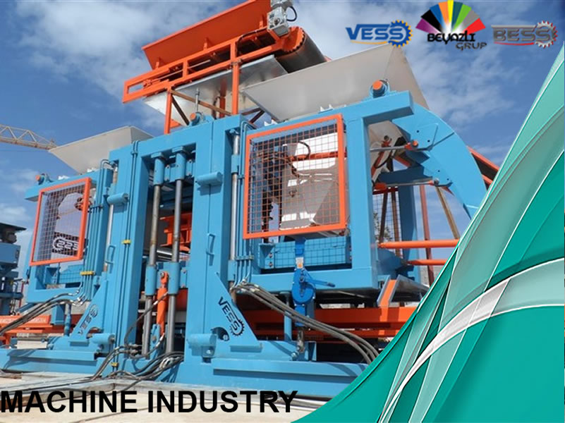 Concrete block machine with optional equipment
