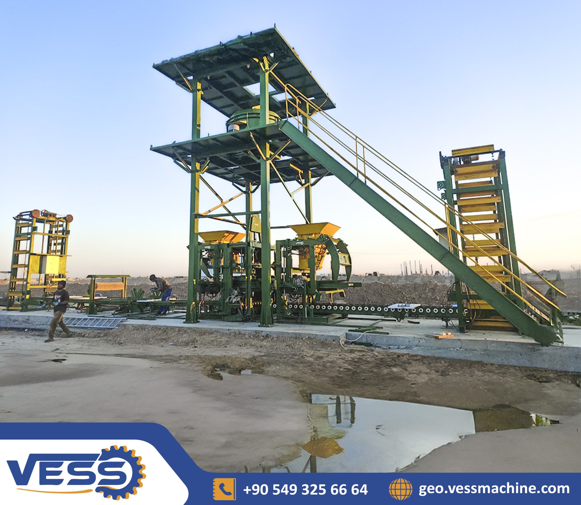 Concrete block plant