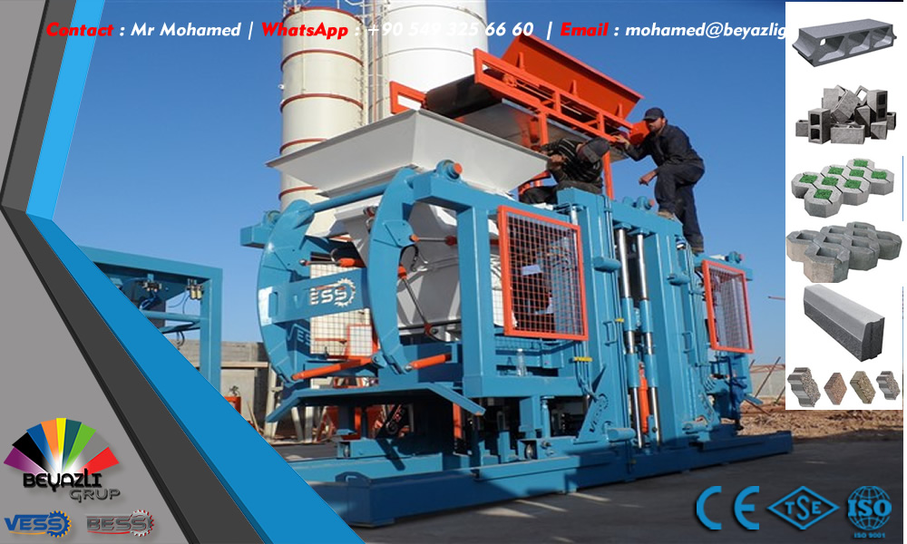 Precast concrete curbstone making machine