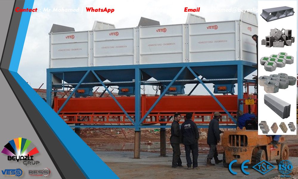 Precast concrete curbstone making machine