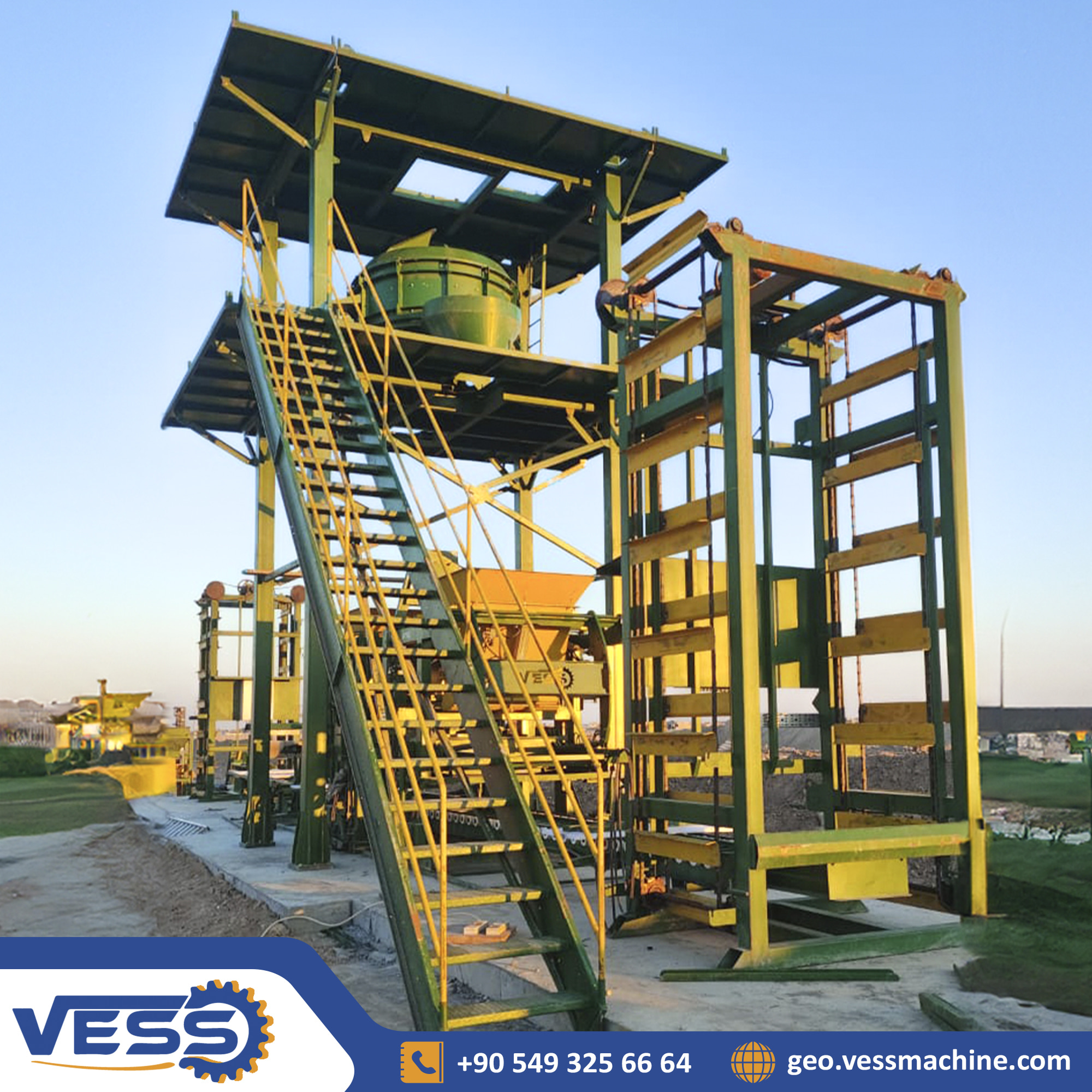Instalación de producción de bloques de hormigón