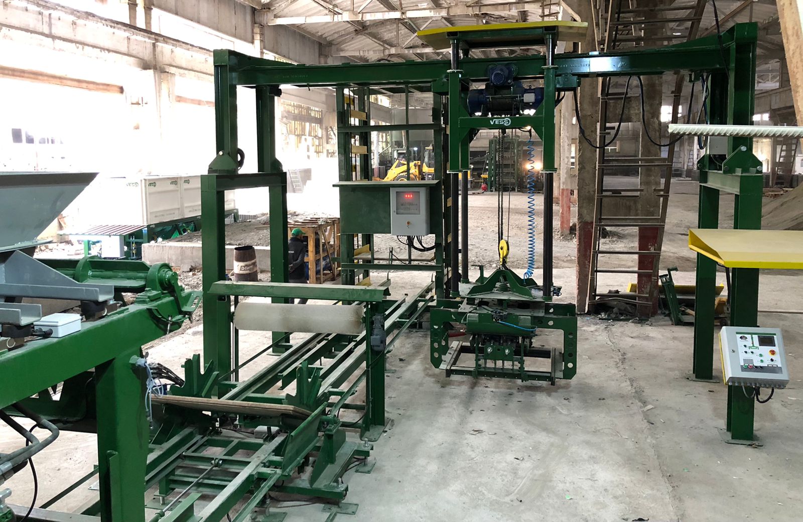 Instalación de producción de bloques de hormigón