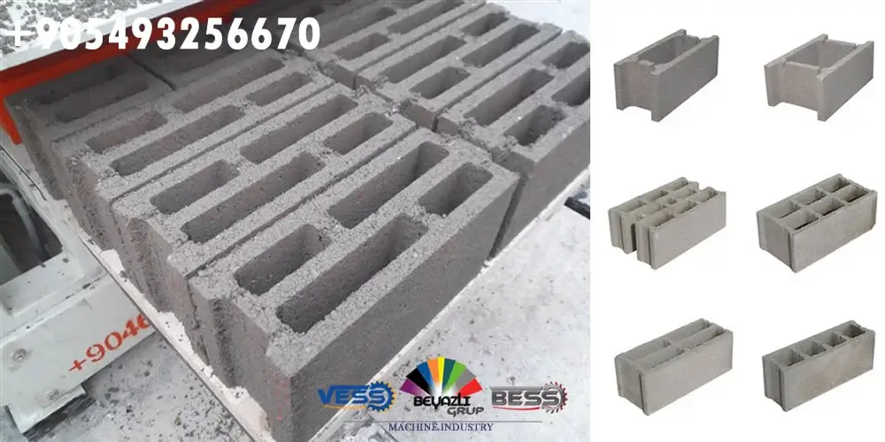Distintos tipos de moldes para máquinas de ladrillos y bloques