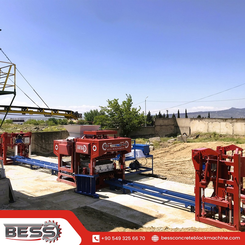 Planta dosificadora de concreto y máquina para fabricar bloques