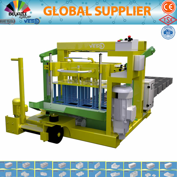 Pequeña máquina manual para fabricar bloques 1