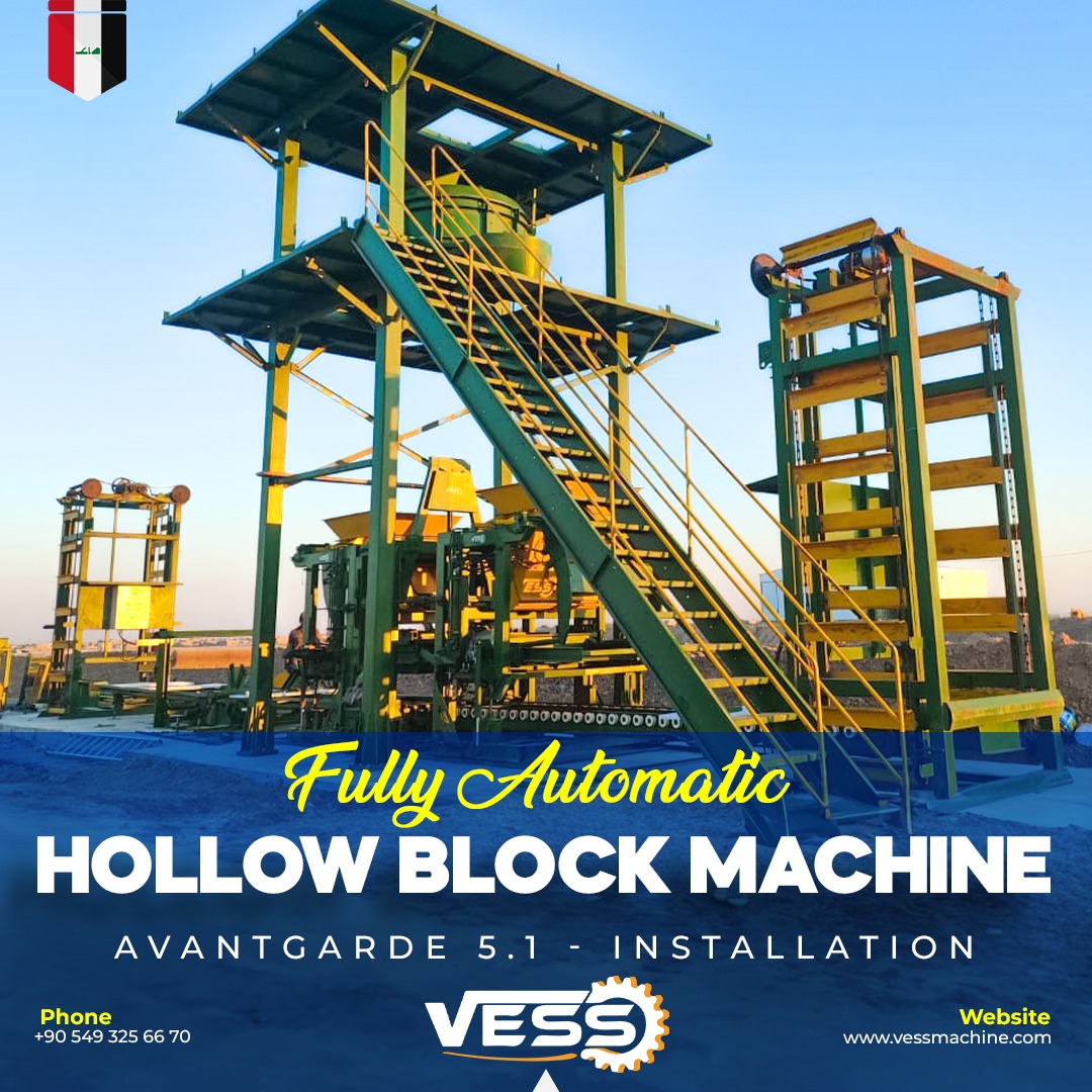 Máquina utilizada en la producción de bloques y productos de hormigón