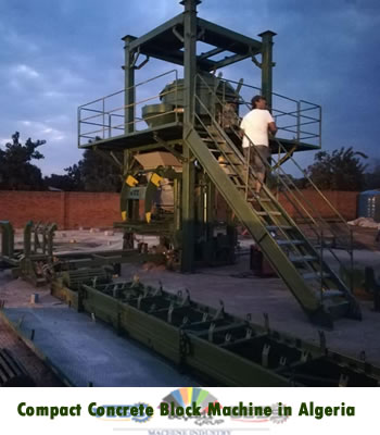 Máquina compacta para fabricar bloques de concreto en Argelia