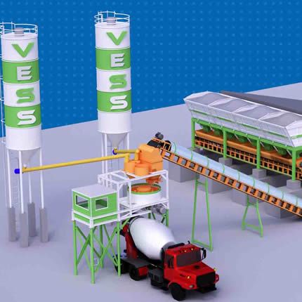 Planta de hormigón de 60 m³ por hora Planta de hormigón 60