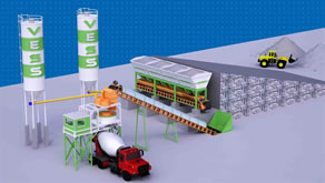 Modelo de instalación de planta dosificadora de concreto