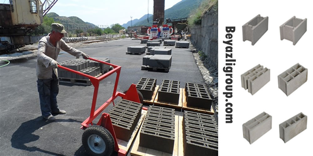 Proceso de producción de bloques de hormigón