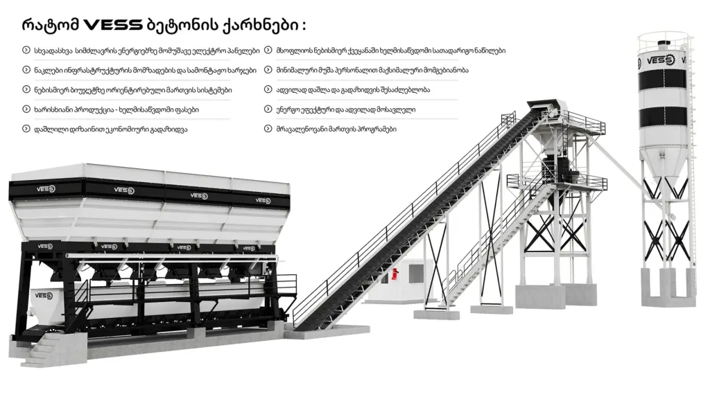 30 PA სტაციონარული ბეტონის ქარხანა