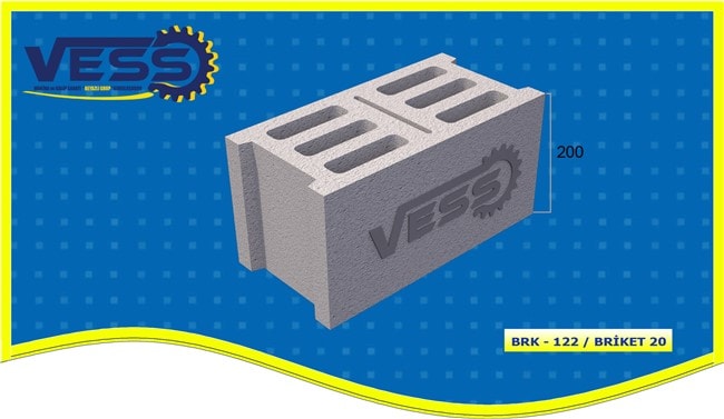 20 cm Hollow Block Mold Model 122