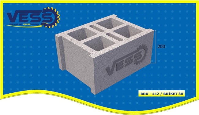 30 cm Hollow Block Mold Model 142
