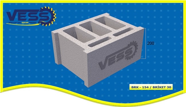 30 cm Hollow Block Mold Model 154